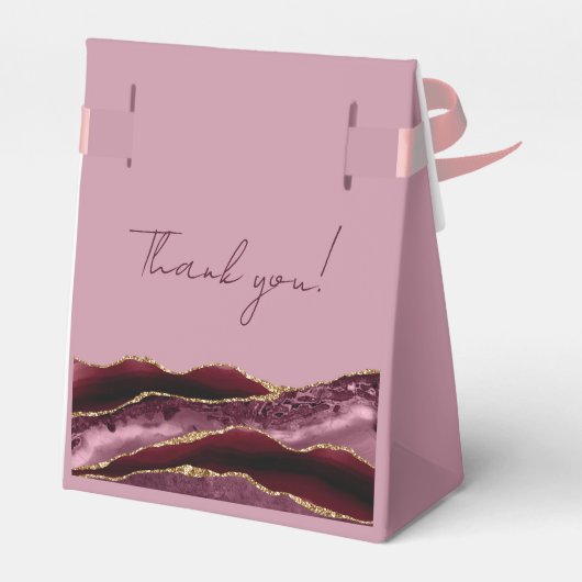 50と素晴らしいブルゴーニュのピンクアゲート50誕生日 フェイバーボックス (裏面サイド)