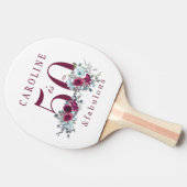 50と素晴らしいブルゴーニュのフローラ誕生日プレゼント 卓球ラケット (横)