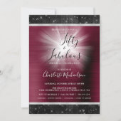 50と素晴らしいブルゴーニュブラックスパークルグラム 招待状 (正面)