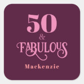 50と素晴らしいブルゴーニュ スクエアシール (正面)