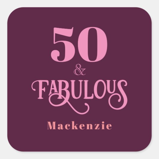 50と素晴らしいブルゴーニュ スクエアシール (正面)