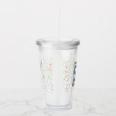 50と素晴らしいブルーかわいい50歳の誕生日パーティー アクリルタンブラー (右)