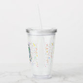 50と素晴らしいブルーかわいい50歳の誕生日パーティー アクリルタンブラー (左)