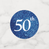 50と素晴らしいブルーグリッターテーブル コンフェッティ (スモール正面)