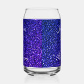 50と素晴らしいブルーグリッター誕生日ギフトの好意 ガラス缶 (右)