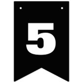 50と素晴らしいホットピンクと黒 バンティングフラッグ (第2の旗)