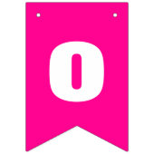 50と素晴らしいホットピンクと黒 バンティングフラッグ (第3の旗)