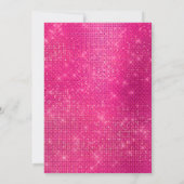 50と素晴らしいホットピンクグラム50th誕生日パーティー 招待状 (裏面)