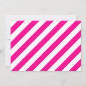 50と素晴らしいホットピンク50誕生日写真 招待状 (裏面)