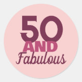 50と素晴らしいマグカップ ラウンドシール (正面)