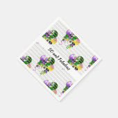 50と素晴らしいマルディグラスバルーン スタンダードカクテルナプキン (角)