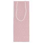 50と素晴らしいモダンほこりっぽいピンク50誕生日 ワインギフトバッグ (裏面)