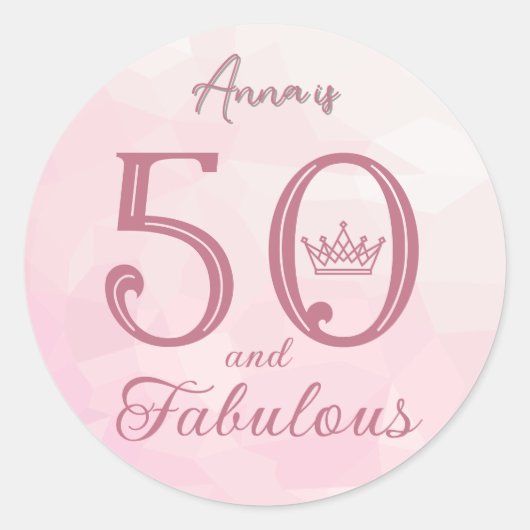 50と素晴らしいモダンバラエレガント金ゴールドクラシックR ラウンドシール (正面)