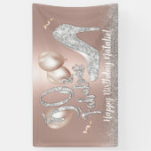 50と素晴らしいモダンバラ金ゴールド50誕生日 横断幕 (縦)