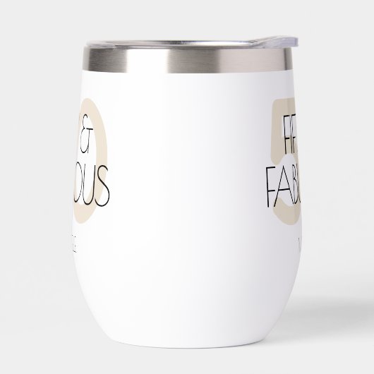 50と素晴らしいモダンベージュ50歳の誕生日パーティー (左面)