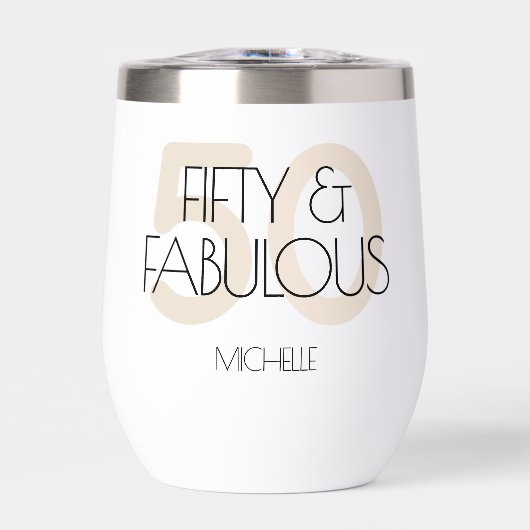 50と素晴らしいモダンベージュ50歳の誕生日パーティー (正面)