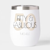 50と素晴らしいモダンベージュ50歳の誕生日パーティー (背面)