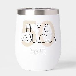 50と素晴らしいモダンベージュ50歳の誕生日パーティー