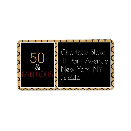 50と素晴らしいラベル ラベル (正面)