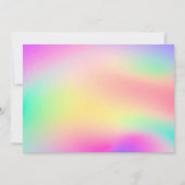 50と素晴らしいレインボーカラフル誕生日 招待状 (裏面)