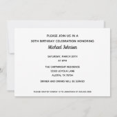 50と素晴らしいレインボーゲイプライドフォト誕生日 招待状 (裏面)