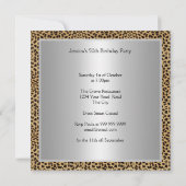 50と素晴らしいレオパード金ゴールドパーティの招待状 招待状 (裏面)