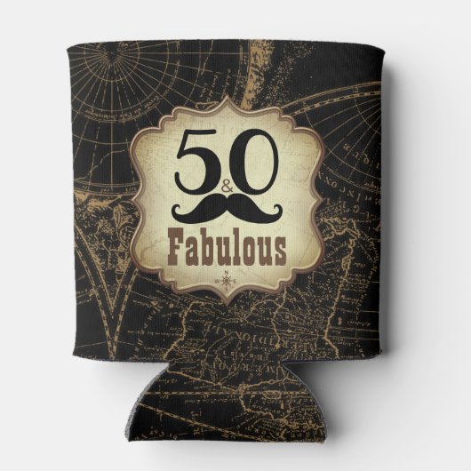 50と素晴らしいレトロムスヒーヴィンテージマップ 缶クーラー (裏面)