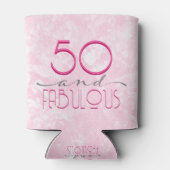 50と素晴らしいレトロヴィンテージタイポグラフィピンク 缶クーラー (裏面)