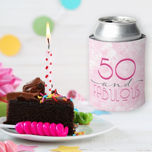 50と素晴らしいレトロヴィンテージタイポグラフィピンク 缶クーラー