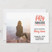 50と素晴らしい冒険 招待状 (正面)