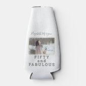 50と素晴らしい写真のモダン誕生日 ボトルクーラー (正面)