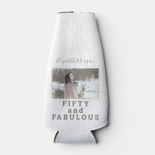 50と素晴らしい写真のモダン誕生日 ボトルクーラー (正面)