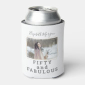 50と素晴らしい写真のモダン誕生日 缶クーラー (缶正面)