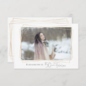 50と素晴らしい写真モダンの誕生日パーティー 招待状 (正面/裏面)