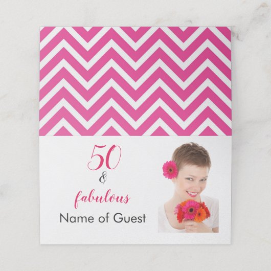 50と素晴らしい写真誕生日文房具セット。 プレイスカード (外部開封)