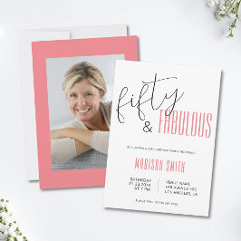 50と素晴らしい写真50th誕生日招待状 招待状