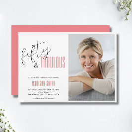 50と素晴らしい写真50th誕生日招待状 招待状