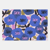 50と素晴らしい包装紙フラットシートセット3 ラッピングペーパーシート (正面3)