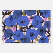 50と素晴らしい包装紙フラットシートセット3 ラッピングペーパーシート (正面)