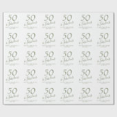 50と素晴らしい名前の誕生日パーソナライズされた ラッピングペーパー (フラット)