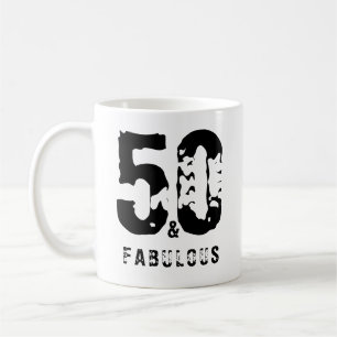 50と素晴らしい名前をカスタムするホワイトブラックモダン コーヒーマグカップ