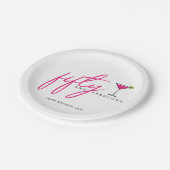 50と素晴らしい女性の誕生日パーティー ペーパープレート (アングル)