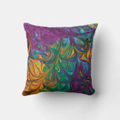 50と素晴らしい抽象芸術パープルカスタムキープサケ クッション (裏面)