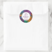 50と素晴らしい抽象芸術パープルカスタム ラウンドシール (バッグ)