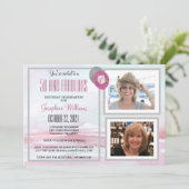 50と素晴らしい招待状誕生日パーティー 招待状 (スタンド正面)