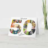 50と素晴らしい数々のフォトフレンド50誕生日 カード (正面)