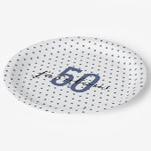 50と素晴らしい斑点50誕生日 ペーパープレート (アングル)