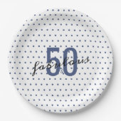 50と素晴らしい斑点50誕生日 ペーパープレート (正面)