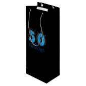 50と素晴らしい泳ぐ人スイミング50誕生日 ワインギフトバッグ (裏面アングル)