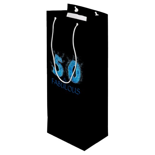 50と素晴らしい泳ぐ人スイミング50誕生日 ワインギフトバッグ (裏面アングル)